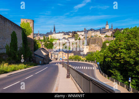 Old Skyline of Luxembourg City, capital of Luxembourg Stock Photo