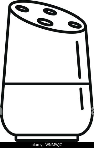 Future smart speaker icon. Outline future smart speaker vector icon for web design isolated on white background Stock Vector