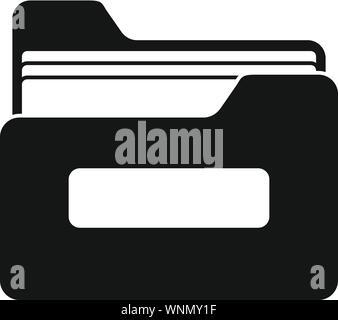 Archive file folder icon. Simple illustration of archive file folder vector icon for web design isolated on white background Stock Vector