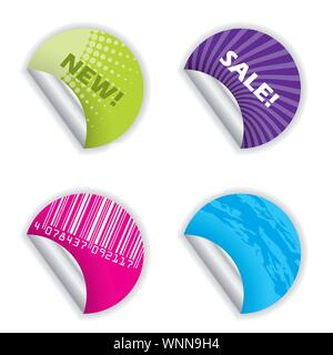 Various colorful sticker designs Stock Vector
