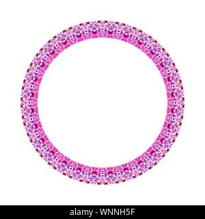 Geometrical isolated mosaic frame - ornamental abstract colorful circular vector element Stock Vector
