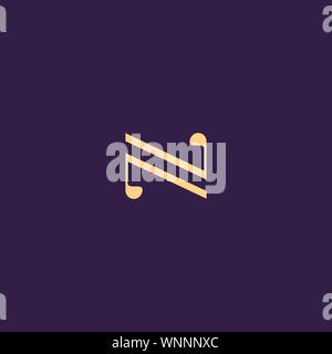 Creative Innovative Initial Letter logo NN N. Minimal luxury Monogram. Professional initial design. Premium Business typeface. Alphabet symbol. Stock Vector