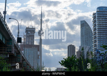 I wonder how this landscape is going to evolve with all the construction going on around the CN tower area. Stock Photo