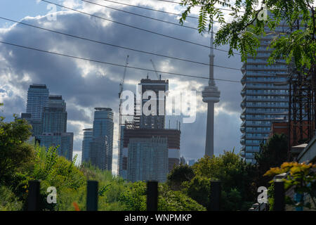 I wonder how this landscape is going to evolve with all the construction going on around the CN tower area. Stock Photo