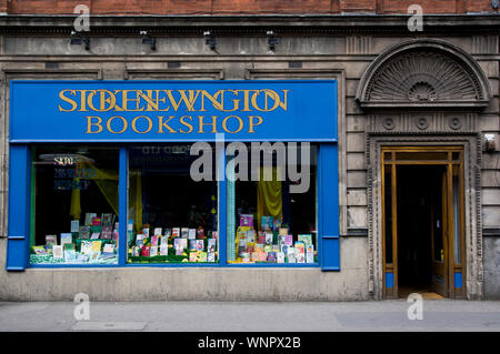 stoke newington bookshop facade on stoke newington high st in hackney, 2004 winner of the LBC/Independent Newspaper Best Bookshop in London Award Stock Photo