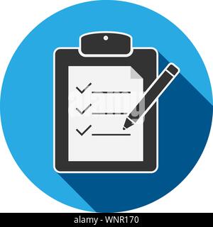 checklist on clipboard with pencil icon or symbol vector illustration Stock Vector