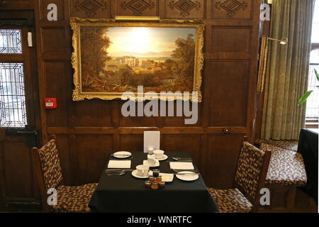 Astor Wing breakfast room, Hever Castle, Hever, Edenbridge, Kent, England, Great Britain, United Kingdom, UK, Europe Stock Photo