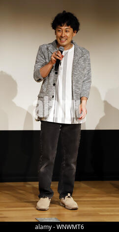 Tokyo, Japan. 6th Sep, 2019. Japanese voice actor Suguru Narisawa attends a talk show before a screening of French-Danish animation movie 'Long Way North' in Tokyo on Friday, September 6, 2019. The award winning animation started to put on the screen at the Tokyo Photographic Art Museum. Credit: Yoshio Tsunoda/AFLO/Alamy Live News Stock Photo