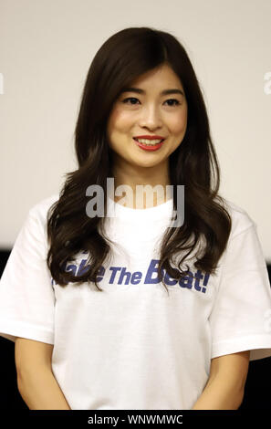 Tokyo, Japan. 6th Sep, 2019. Japanese model Honoka Tsuchiya attends a launching event of 'Make The Beat!' project to cheer and encourage athletes, organized by Tokyo 2020 organizing committee in Tokyo on Friday, September 6, 2019. Credit: Yoshio Tsunoda/AFLO/Alamy Live News Stock Photo