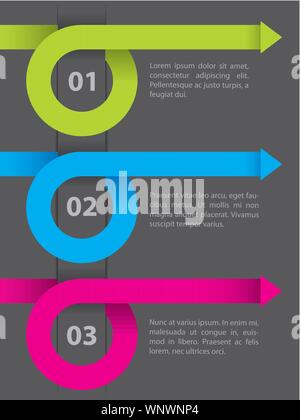 Infographic design on dark paper Stock Vector