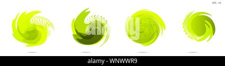 Collection of modern abstract graphic elements. Vortex vector background. Templates for logo design, leaflets or presentations. Vector illustration Stock Vector