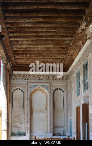 Hotel Rabat in the old quarter of Samarkand city, Uzbekistan. Part of the hotel was an old synagogue for the local Jewish community. Stock Photo