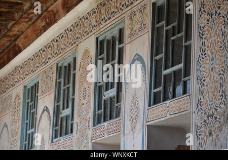 Hotel Rabat in the old quarter of Samarkand city, Uzbekistan. Part of the hotel was an old synagogue for the local Jewish community. Stock Photo