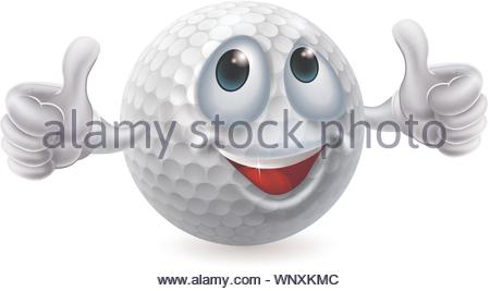 Golf Ball Face Cartoon Vector Image Stock Vector Art & Illustration ...