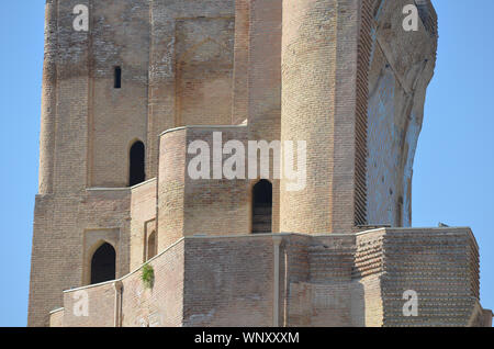 Unrestored gateway remains of the ancient Tamerlanes Ak-Saray palace in Shakhrisabz, southern Uzbekistan Stock Photo