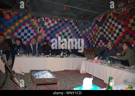 Dinner under a bedouin tent