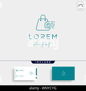 Camera Shop Logo Template Vector Design Icon Stock Vector
