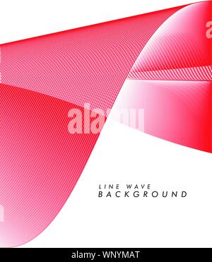 Abstract vector background with red color wave Stock Vector