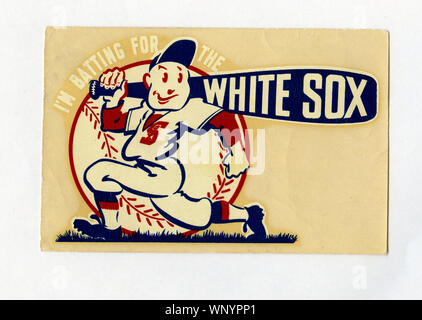 Vintage Major League Boston Red Sox team logo decal circa 1950s