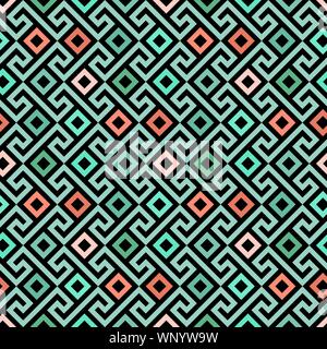 vector seamless Greek ornament, Meander Stock Vector