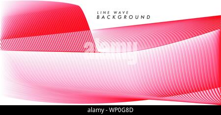 Abstract vector background with red color wave Stock Vector