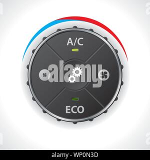 Air conditioning gauge without led display Stock Vector