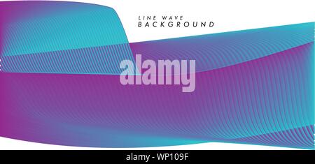vector modern abstract blue line wave background in eps 10 Stock Vector