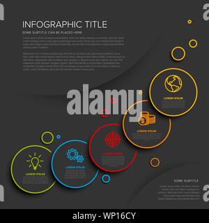 Vector multipurpose Infographic template with five square options and ...