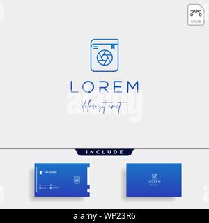 Camera Book Logo Template Vector Design Icon Stock Vector