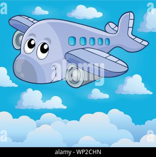 Image with airplane theme 5 Stock Vector