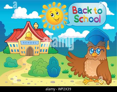 Back to school thematic image 6 Stock Vector