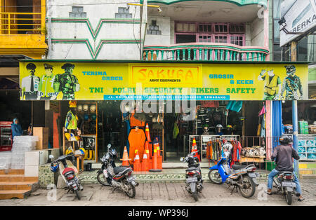 shop front at Semarang Chinatown, Central Java, Indonesia Stock Photo