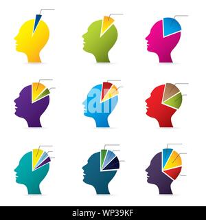 Human head infographic design Stock Vector