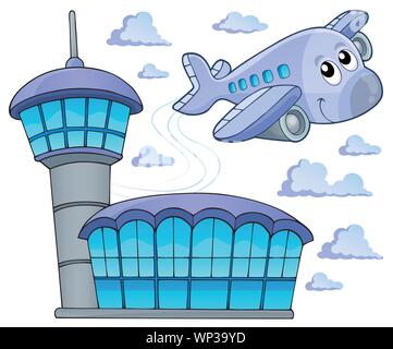 Image with airplane theme 6 Stock Vector