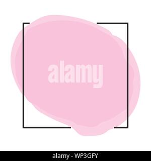 Frame template design with digital watercolor in vector Stock Vector