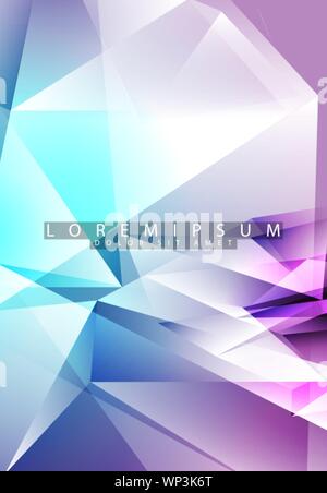 Abstract vector background for use in design . Abstract colorful and triangular background .Abstract geometric Background Stock Vector