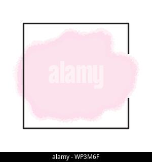 Frame template design with digital watercolor in vector Stock Vector
