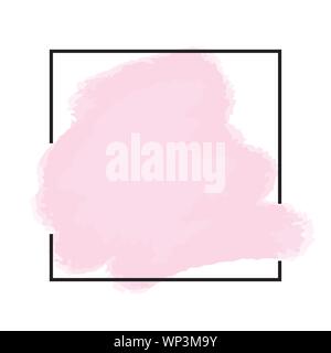 Frame template design with digital watercolor in vector Stock Vector