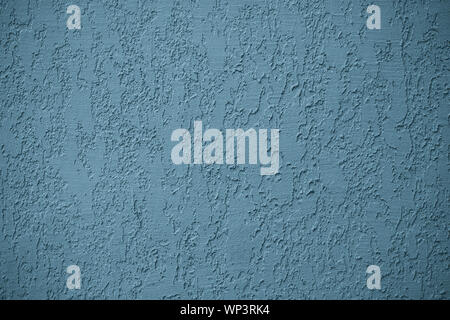 Blue Stucco Wall Texture with Rough Plaster Surface, Abstract Concrete Background for Minimal Design, Architecture and Decorative Backdrop Stock Photo
