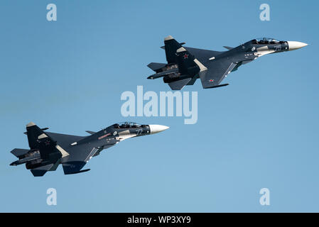 Sukhoi Su-30SM (Flanker-C) is a twin-engine, two-seat supermaneuverable ...