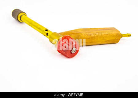 Propane torch for welding on a white background, a place for text Stock Photo