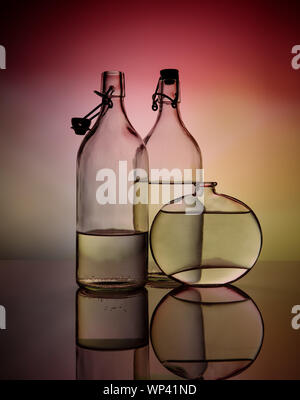 Variants of Still Life with Glass Bottles
