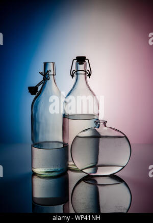 Variants of Still Life with Glass Bottles