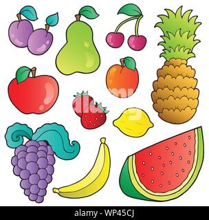 Fruits images collection Stock Vector