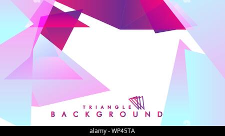 Background of geometric shapes. Colorful triangle pattern. Vector EPS 10. Vector illustration. purple, pink, blue Stock Vector