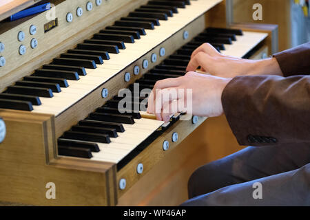 Organ Keyboard Stock Photo