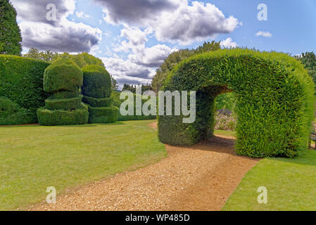 The walled Monks Garden at Highclere Castle, better known as the location for Downton Abbey - Berkshire, United Kingdom Stock Photo
