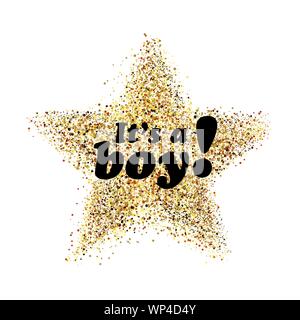Baby shower congratulations celebration with confetti splash Stock ...