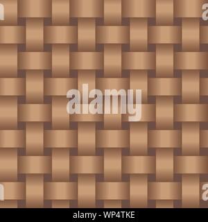 Interweaving brown tapes - texture vector eps8 Stock Vector