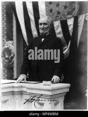 Joseph Gurney Cannon, 1836-1927, half-length portrait, standing, with gavel in hand, facing left Stock Photo